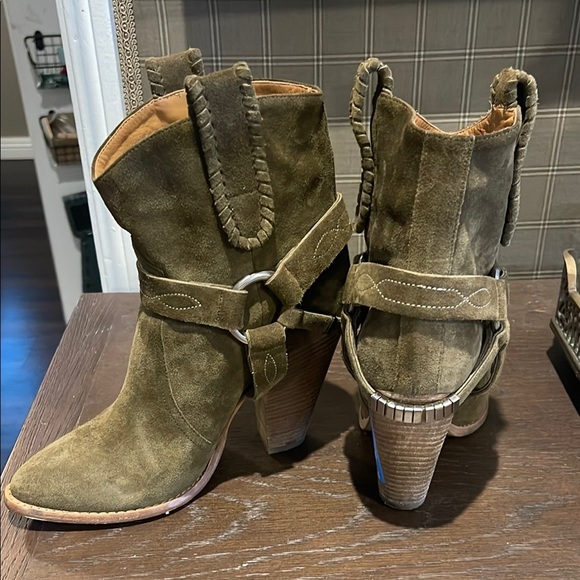Isabel Marant Etoile Suede Western Ankle Boots, 7 - Picture 1 of 7